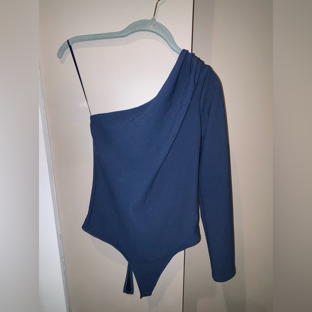Abercrombie & Fitch One-Shoulder Navy Bodysuit